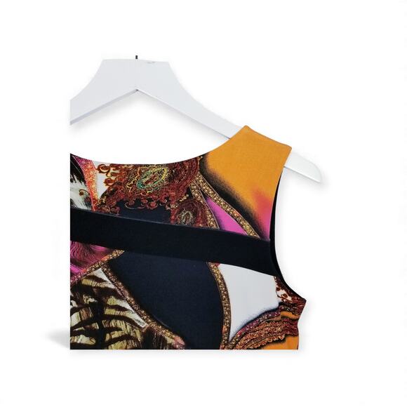 EVA VARRO Colorblock Sheath Knit Minidress - Size Small - Picture 4 of 7